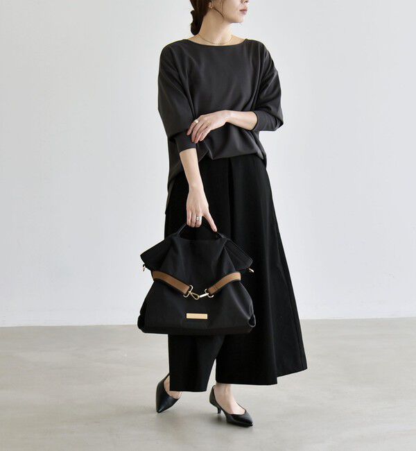 quaranciel「〈洗濯機可能〉カットジョーゼット ラウンドヘム ルーズ プルオーバー」|Tシャツ・カットソー|