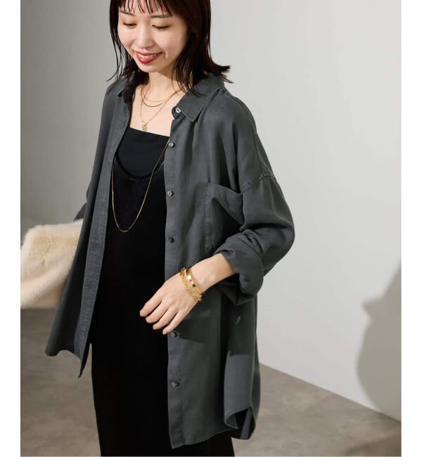 SLOBE IENA「《シリーズあり/セットアップ可/追加》製品染めシャツ」|シャツ・ブラウス|