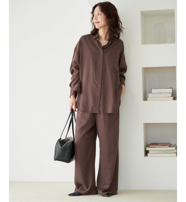 SLOBE IENA「《シリーズあり/セットアップ可/追加》製品染めシャツ」|シャツ・ブラウス|