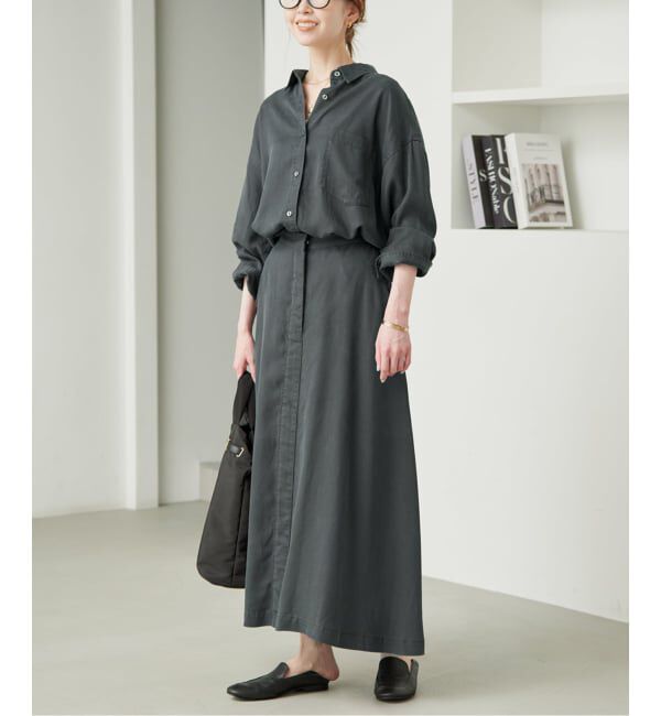 SLOBE IENA「《シリーズあり/セットアップ可/追加》製品染めシャツ」|シャツ・ブラウス|