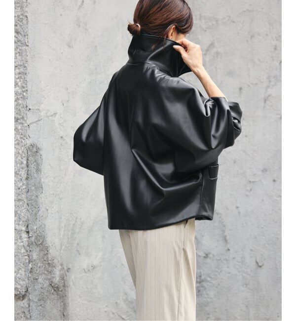 IENA「VACHEMENT/ヴァシュモン ECO LEATHER BZ ブルゾン VN-13A-409」|ライダースジャケット|
