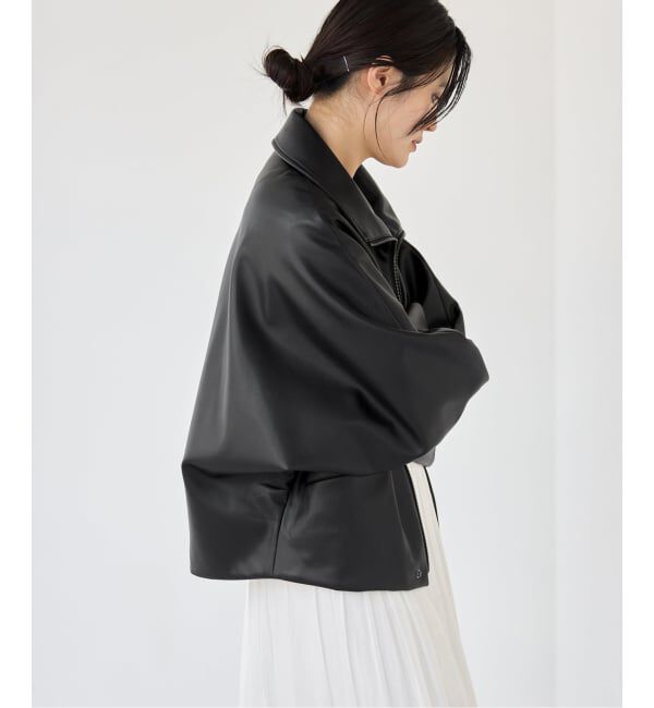 IENA「VACHEMENT/ヴァシュモン ECO LEATHER BZ ブルゾン VN-13A-409」|ライダースジャケット|