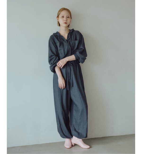 IENA LA BOUCLE「《予約》IENA LA BOUCLE CU/PLソフトビエラオールインワン」|オールインワン|グレー