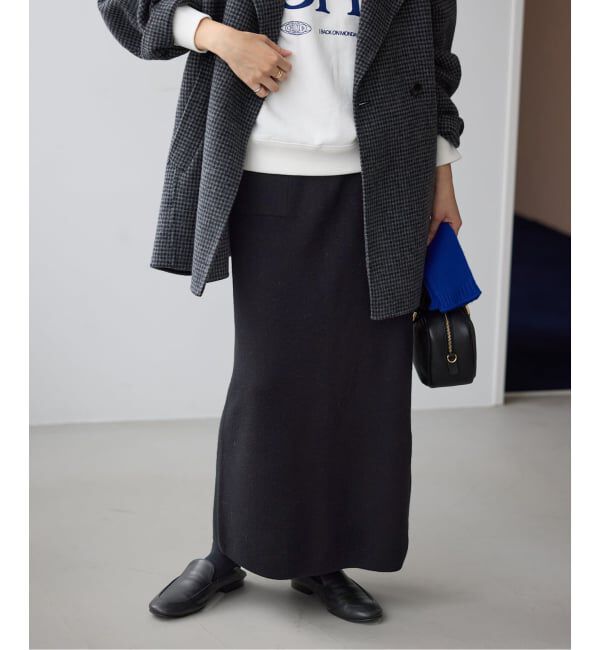 SLOBE IENA「《WEB限定カラーあり/シリーズあり/予約》ウォッシャブルスムースニットスカート」|スカート|