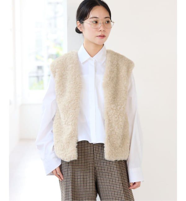 IENA「BARTOLOZZIファーVネックジレ」|その他|