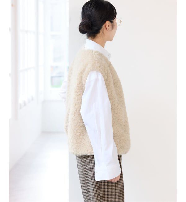 IENA「BARTOLOZZIファーVネックジレ」|その他|