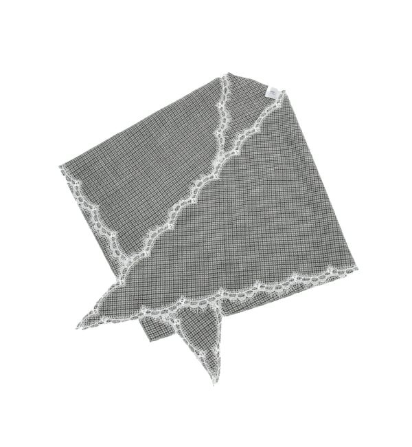 IENA LA BOUCLE「IENA LA BOUCLE ハウンドトゥースバブーシュカ」|バンダナ・スカーフ|