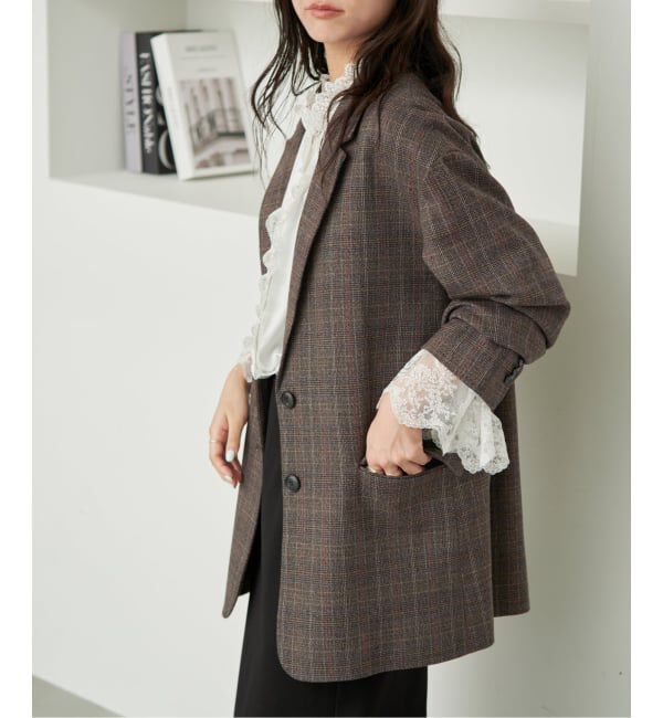 SLOBE IENA「《追加予約》TR CHECK BIG ジャケット」|テーラードジャケット|