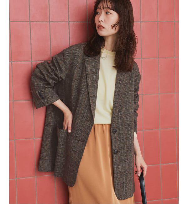 SLOBE IENA「《追加予約》TR CHECK BIG ジャケット」|テーラードジャケット|