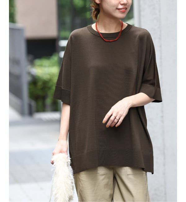JOURNAL STANDARD relume「《追加3》接触冷感 / ウォッシャブルクールポンチョプルオーバー」|ニット・セーター|