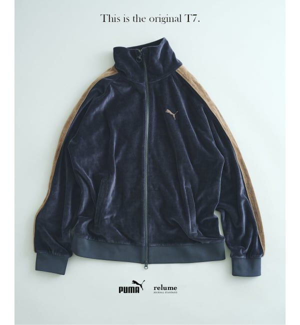 JOURNAL STANDARD relume「《追加》PUMA / プーマ 別注 &rdquo;T7&rdquo; ベロア トラックジャケット」|その他|ネイビー