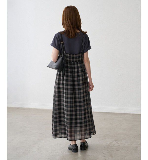 Rope&rsquo;Picnic「【一部店舗限定】シアーマドラスチェックボイルキャミワンピース」|ワンピース|