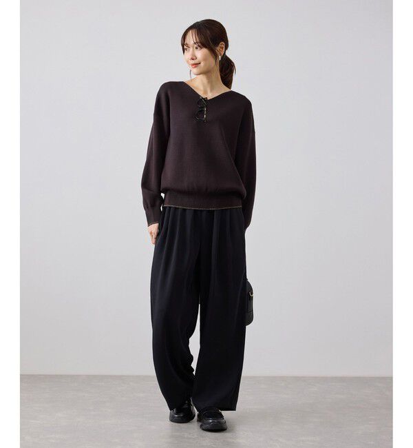 Rope&rsquo;Picnic「【WEB限定カラー】マシュマロニットVネックプルオーバー」|ニット・セーター|