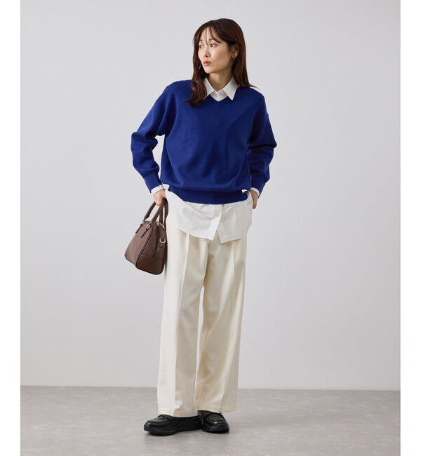 Rope&rsquo;Picnic「【WEB限定カラー】マシュマロニットVネックプルオーバー」|ニット・セーター|