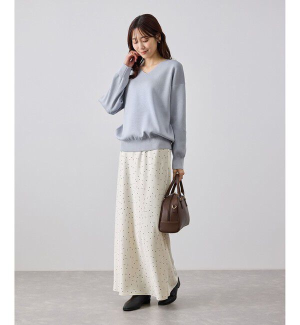 Rope&rsquo;Picnic「【WEB限定カラー】マシュマロニットVネックプルオーバー」|ニット・セーター|