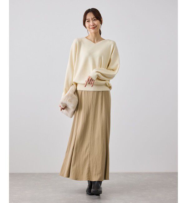 Rope&rsquo;Picnic「【WEB限定カラー】マシュマロニットVネックプルオーバー」|ニット・セーター|
