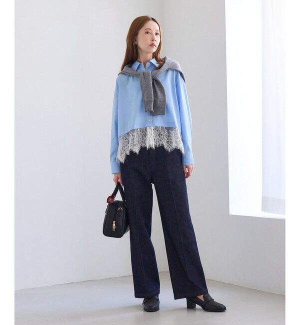 Rope&rsquo;Picnic「レイヤード風 レースドッキングシャツ」|シャツ・ブラウス|