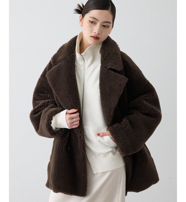 THE PAUSE「<WEB限定カラーあり>【THE PAUSE】ボアダブルコート」|その他|