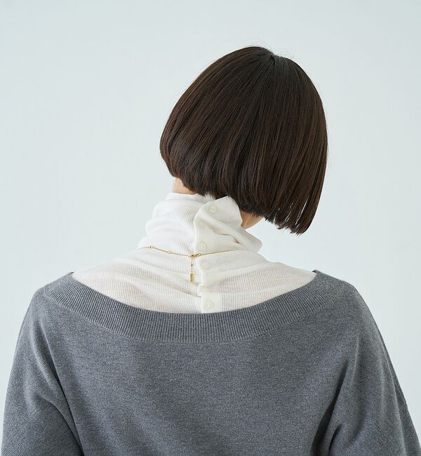 Rouge vif「前後2WAYウール釦テレコタートルカットソー」|Tシャツ・カットソー|