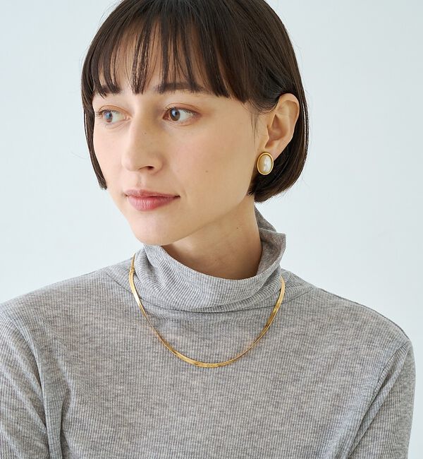 Rouge vif「前後2WAYウール釦テレコタートルカットソー」|Tシャツ・カットソー|