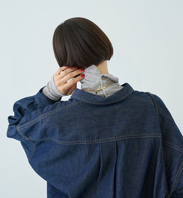 Rouge vif「前後2WAYウール釦テレコタートルカットソー」|Tシャツ・カットソー|