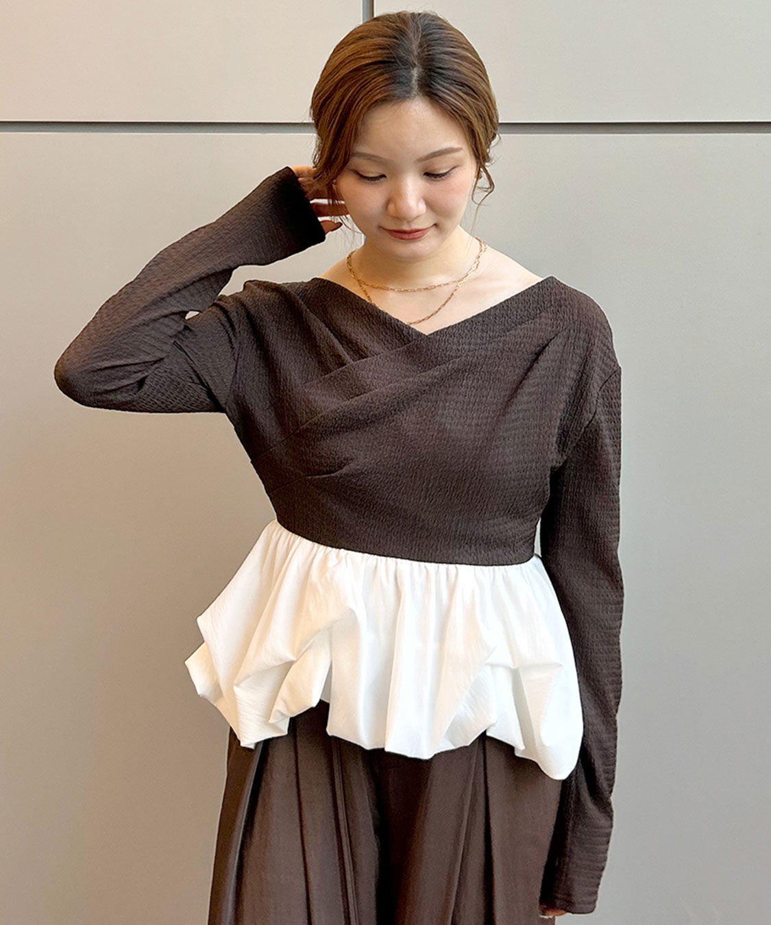 COCO DEAL「バブルヘムペプラムトップス」|Tシャツ・カットソー|