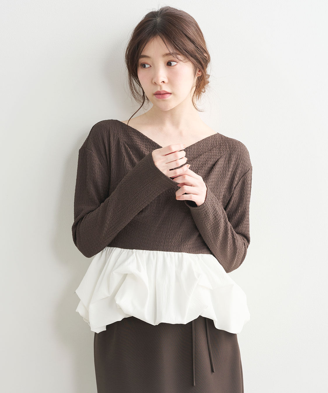 COCO DEAL「バブルヘムペプラムトップス」|Tシャツ・カットソー|