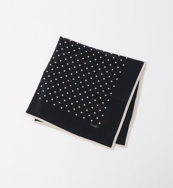 UNITED ARROWS「【別注】＜Drake's＞ドット スカーフ」|マフラー|BLACK