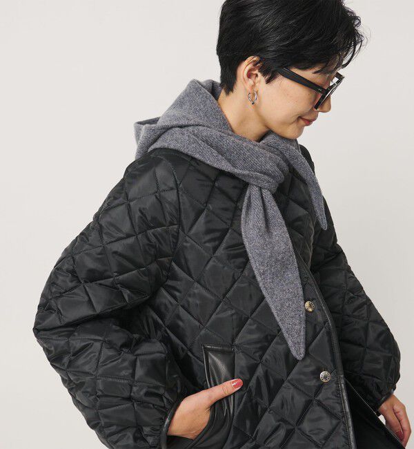 UNITED ARROWS「フーデッド ストール」|ストール|DK.GRAY
