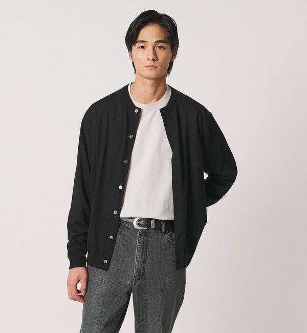 UNITED ARROWS「アルパカ/ウール クルーネック カーディガン」|カーディガン|