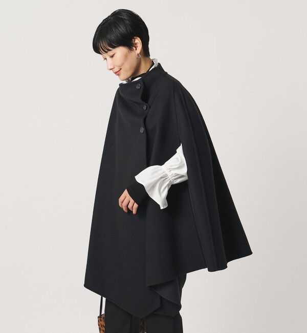 UNITED ARROWS「バイカラー リバー ケープ」|ポンチョ・ケープ|