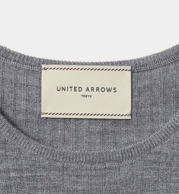UNITED ARROWS「リブ クルーネック ニット」|ニット・セーター|