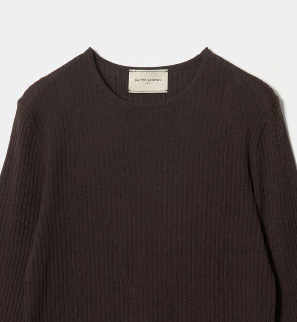 UNITED ARROWS「リブ クルーネック ニット」|ニット・セーター|