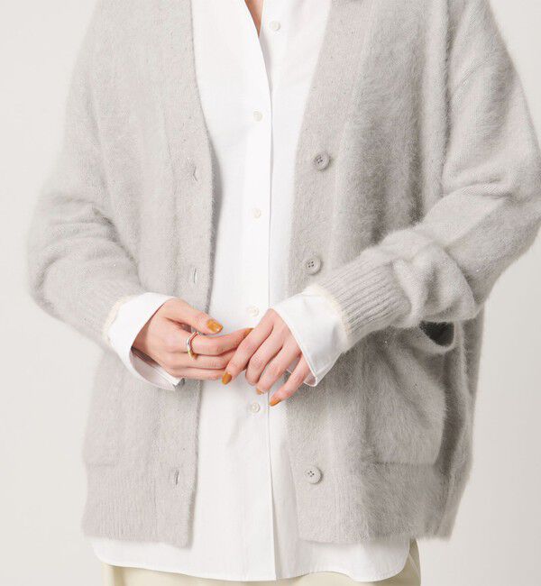 UNITED ARROWS「フォックスカシミヤ スパンコール ミドル カーディガン」|カーディガン|
