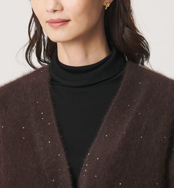 UNITED ARROWS「フォックスカシミヤ スパンコール ミドル カーディガン」|カーディガン|