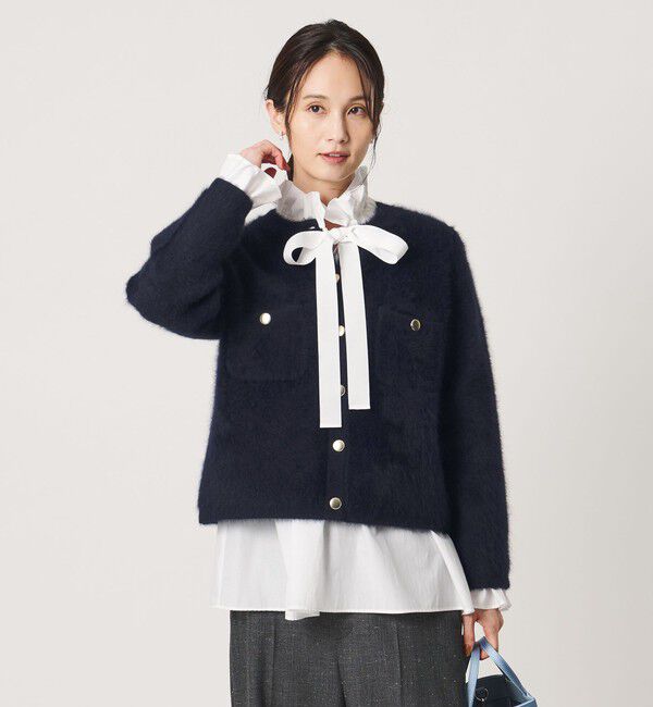 UNITED ARROWS「フォックスカシミヤ クルーネック ジャケット カーディガン」|カーディガン|