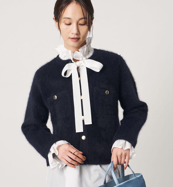 UNITED ARROWS「フォックスカシミヤ クルーネック ジャケット カーディガン」|カーディガン|