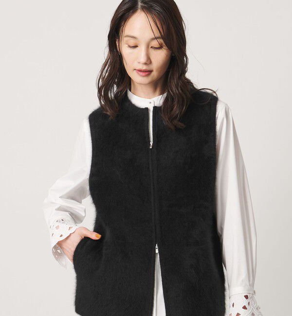 UNITED ARROWS「フォックスカシミヤ ダブルフェイス ベスト」|ベスト・ジレ|