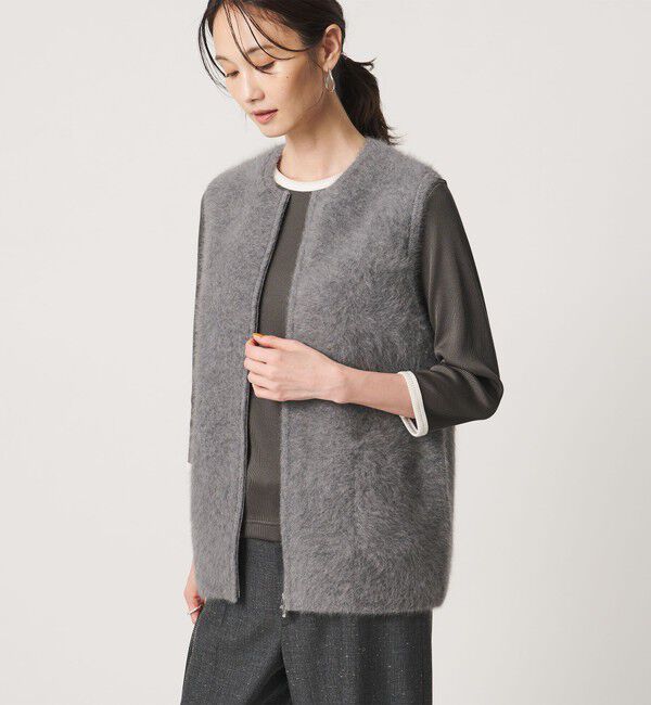 UNITED ARROWS「フォックスカシミヤ ダブルフェイス ベスト」|ベスト・ジレ|
