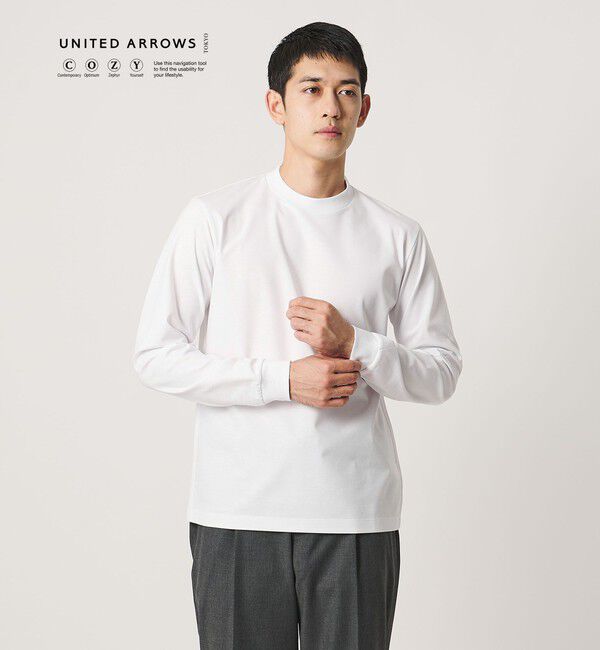 UNITED ARROWS「ポンチ ロングスリーブ Tシャツ UA COZY 抗菌防臭 接触冷感」|Tシャツ・カットソー|WHITE