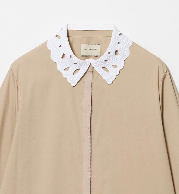 UNITED ARROWS「4WAY エンブロイダリー バンドカラー シャツ」|シャツ・ブラウス|