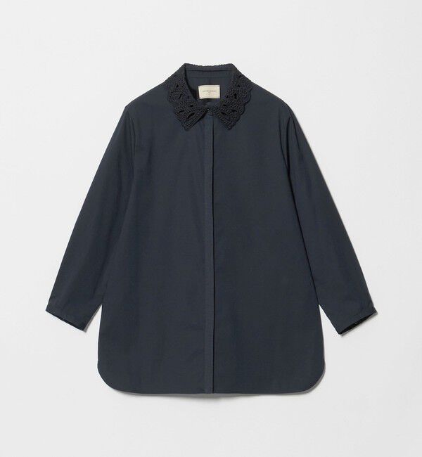 UNITED ARROWS「4WAY エンブロイダリー バンドカラー シャツ」|シャツ・ブラウス|