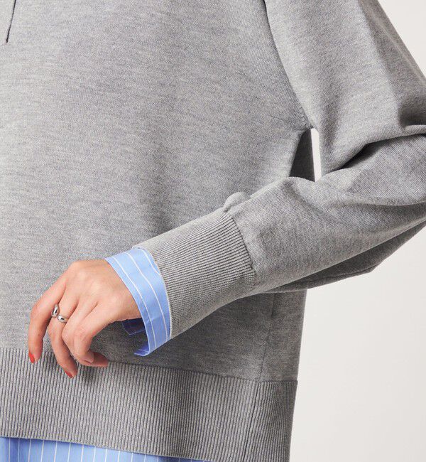 UNITED ARROWS green label relaxing「2WAY  スキッパー シャツ プルオーバー ニット」|ニット・セーター|