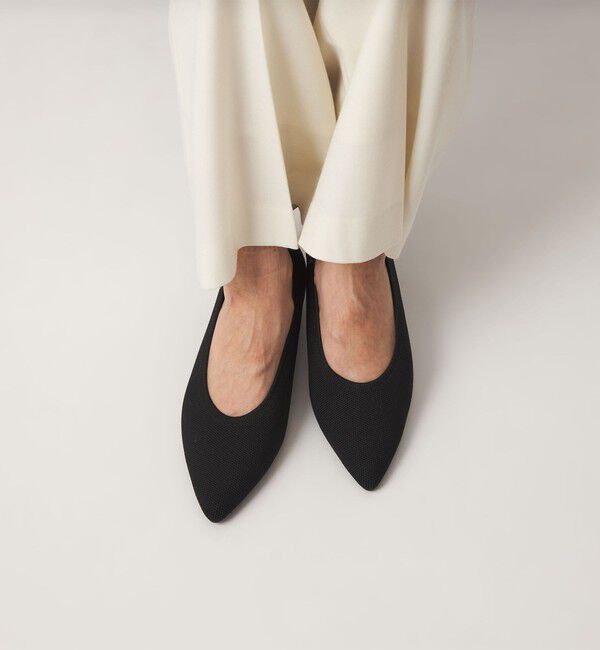 UNITED ARROWS green label relaxing「ウェルネス ポインテッド プレーンフラットシューズ 撥水」|パンプス|