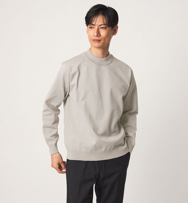 UNITED ARROWS green label relaxing「A+ ポリエステル モックネック ニット」|ニット・セーター|LT.GRAY