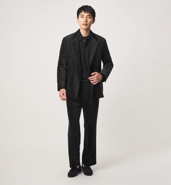 UNITED ARROWS green label relaxing「ベロア ツイル 2プリーツ ワイド スラックス」|スラックス|