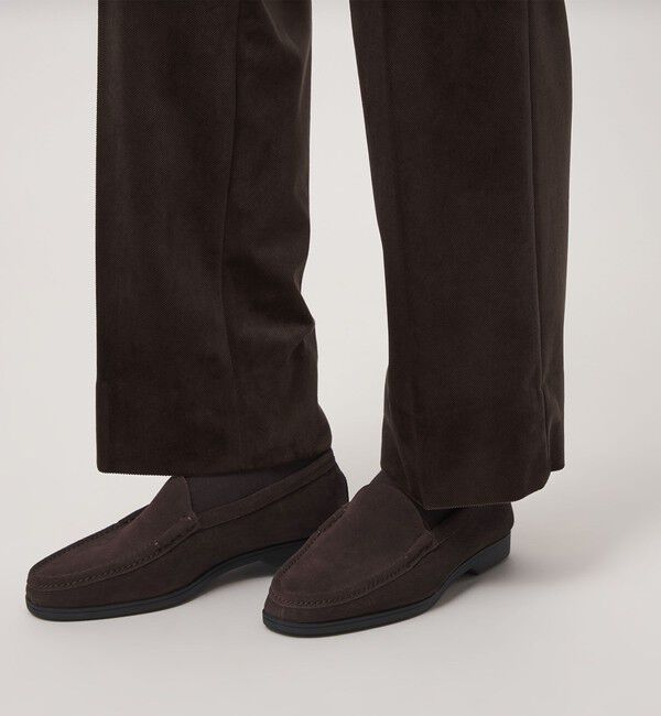 UNITED ARROWS green label relaxing「ベロア ツイル 2プリーツ ワイド スラックス」|スラックス|