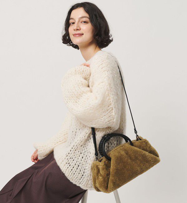 BEAUTY&YOUTH UNITED ARROWS「ファーライク 2WAY スクエア トートバッグ」|ショルダー・メッセンジャー|