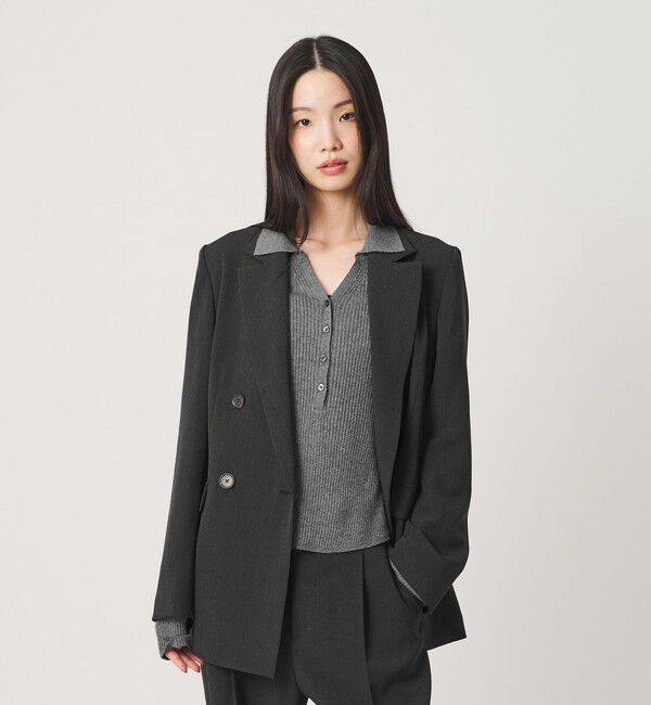 BEAUTY&YOUTH UNITED ARROWS「ポリエステルブレンド メランジ ダブルジャケット 防シワ」|テーラードジャケット|