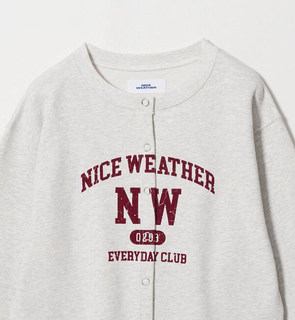 NICE WEATHER「＜NICE WEATHER＞プリント スウェット カーディガン」|カーディガン|
